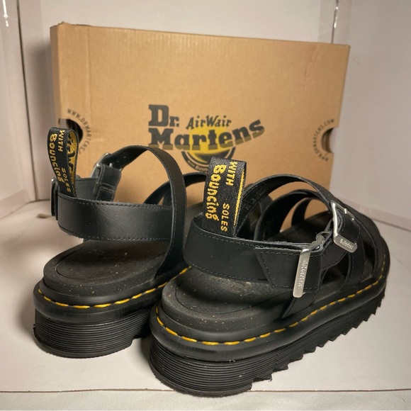 Dr. Martens Black Leather Buckle Sandals Size 9 - Picture 12 of 15